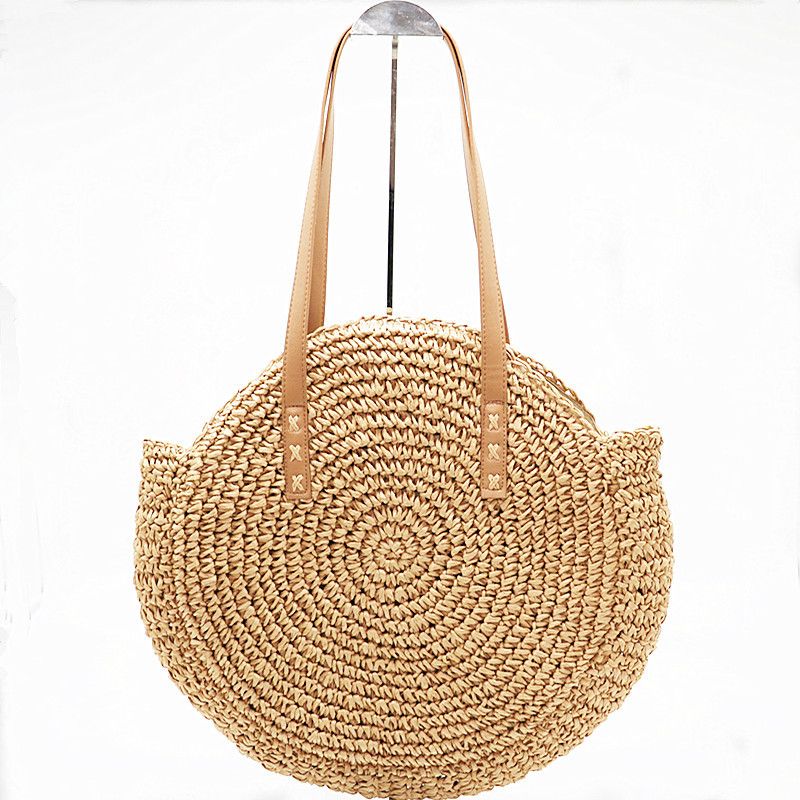 woven round handbag