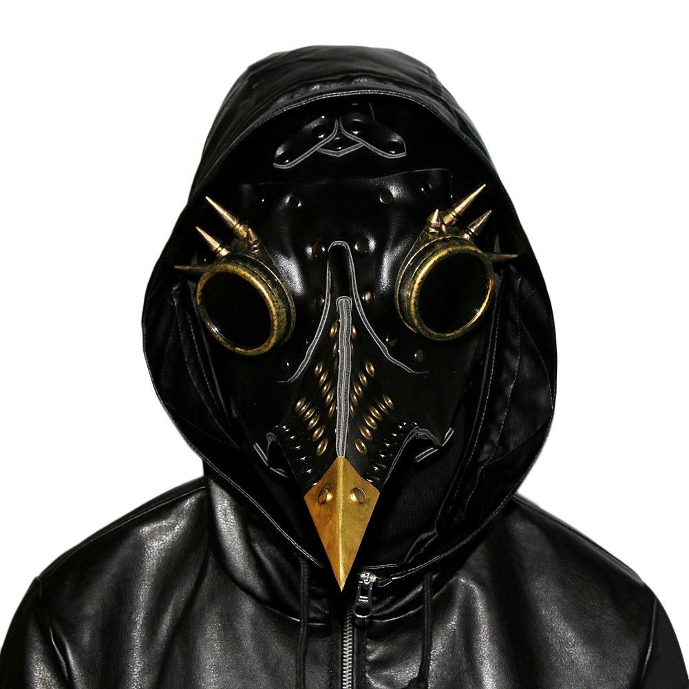 Halloween Cosplay Props Plague Doctor Mask Bird Beak Spike Steampunk Face Mask