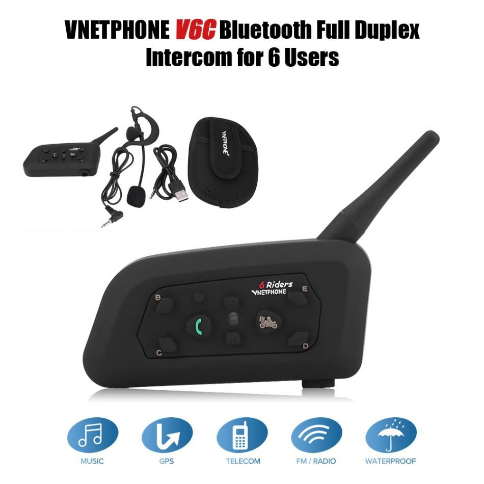 3 Way Football Referee Walkie Talkie Headset V6C 1200M Full Duplex Bluetooth