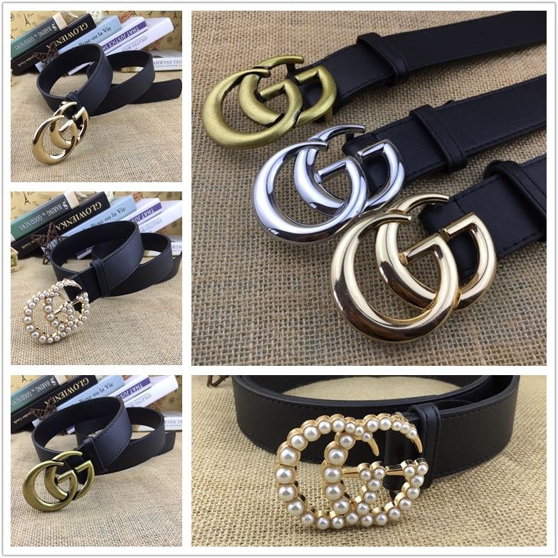 2019 Cinturones famosos Cinturones de para hombres y mujeres de cuero mujer Dorado