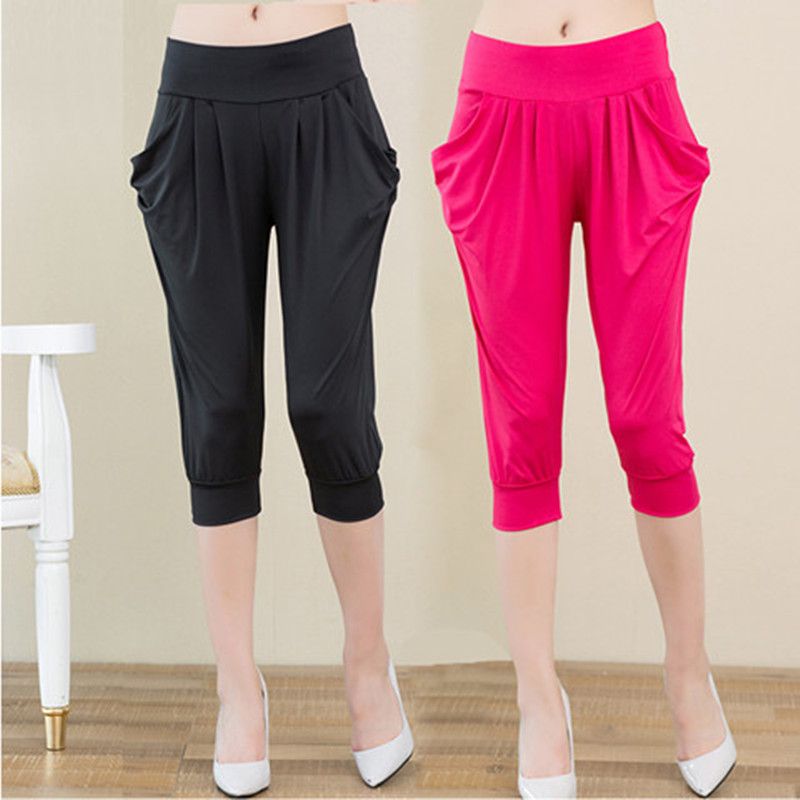 Compra ¡Gran Venta! 2017 Pantalones De Verano Capris Moda Mujer Cintura  Media Casual Capris Tallas Grandes Para Mujer Pantalón Largo Pantalones  Mujer es Barato | Entrega Rápida Y Calidad | Es.Dhgate