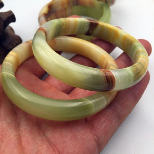 60 mm beautiful bangle Natural Chinese Dark green jade hand-carved bracelet