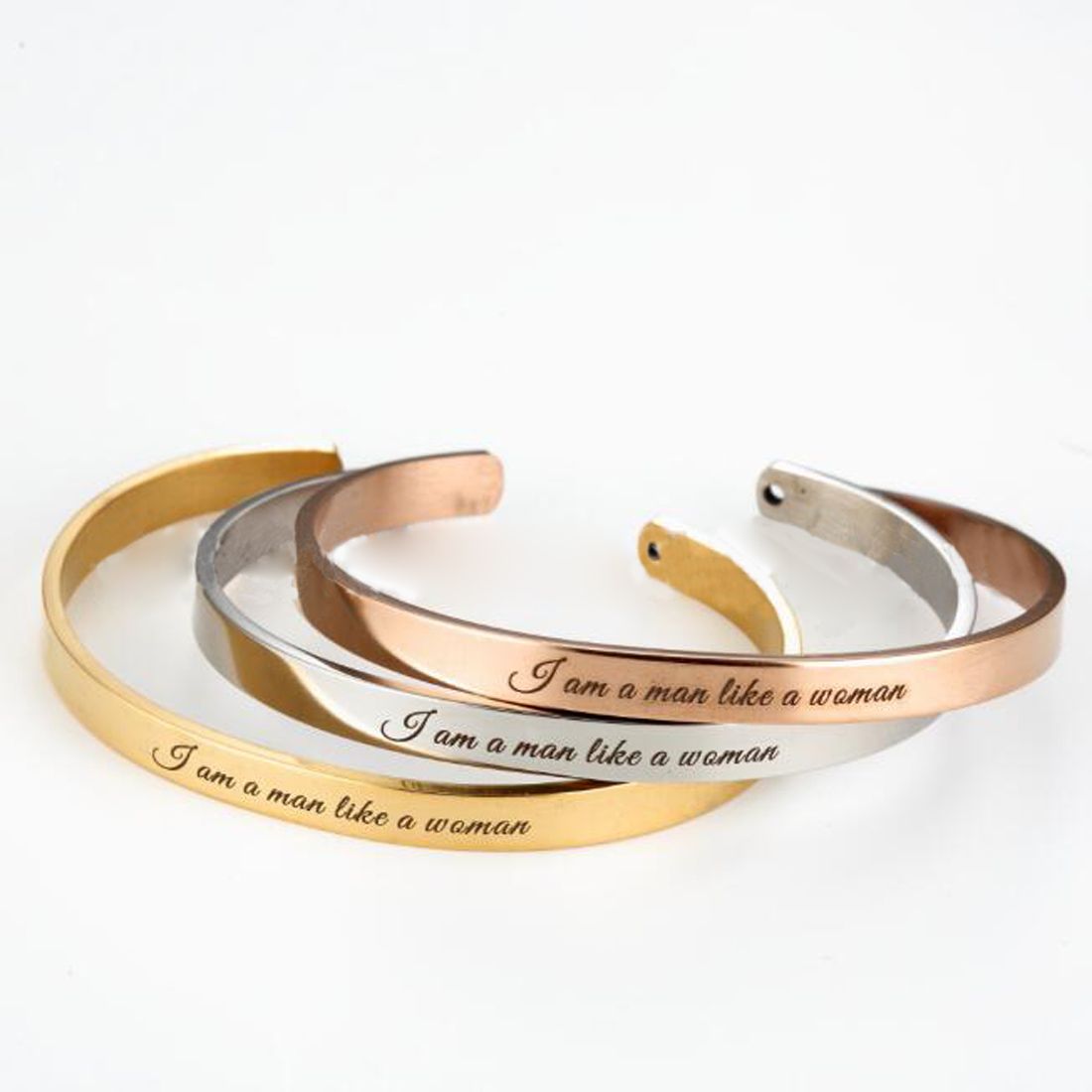 Stainless Steel Silver Gold Rose Gold Cuff Bangle For Women Inspirational Bracelet For Female High Polished Engraved Positive Quotes Saying Ruby Stainless Steel Silver Gold Rose Gold Cuff Bangle For Women Inspirational Bracelet For Female High Polished Engraved Positive Quotes Saying Ruby