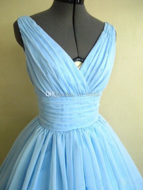 blue 1950s dress