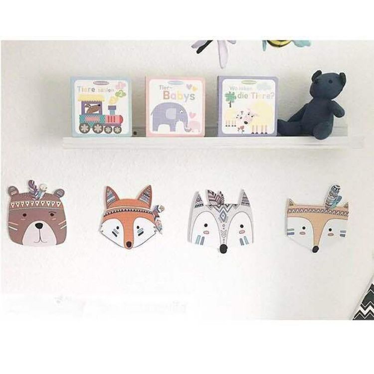 Indian Wooden Home Wall Decor Raccoon Fox Photo Prop Children Ins Nordic Room Decoration Wall Sticker From Us Baby 6 Dhgate Com