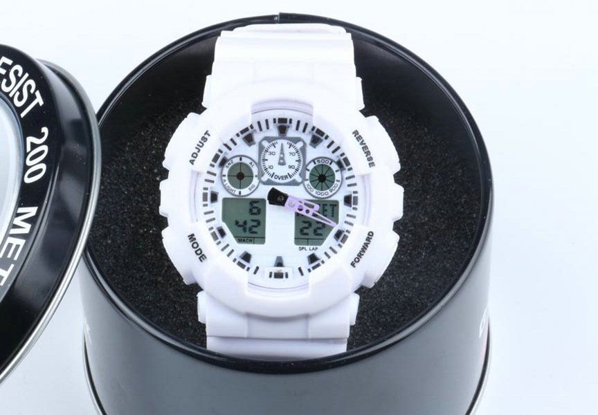 s shock white watch