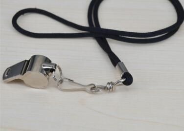 Metall Schiedsrichter pfeifen Lanyard Notüberlebens mit schwarzem