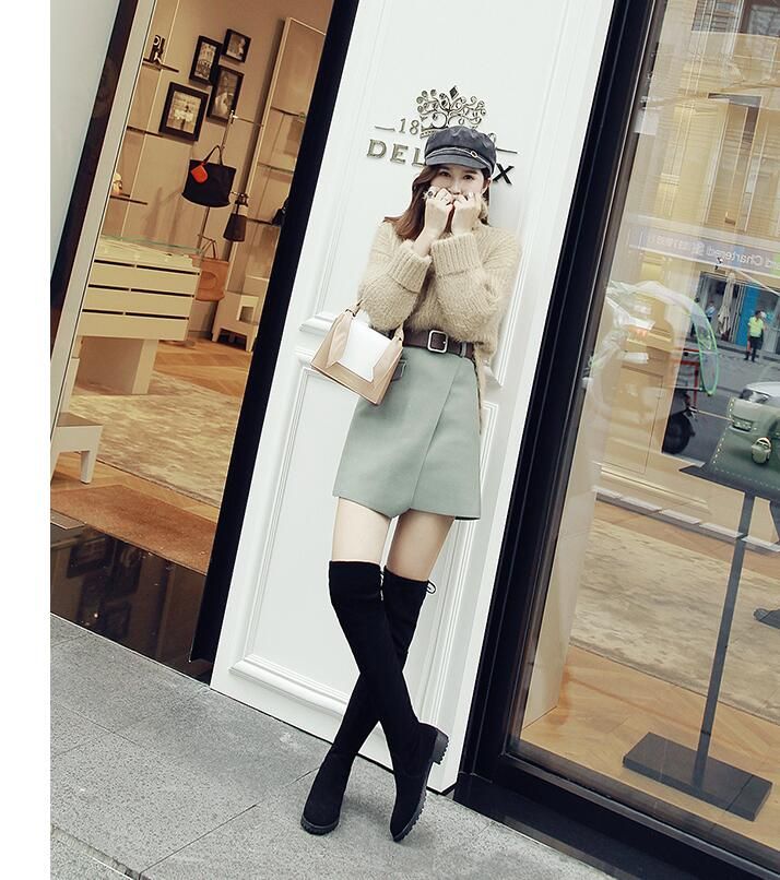 grey over the knee boots