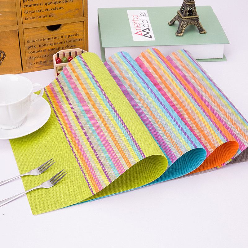 Pvc Placemat Dining Table Mats Set De Table Bowl Pad Napkin Dining