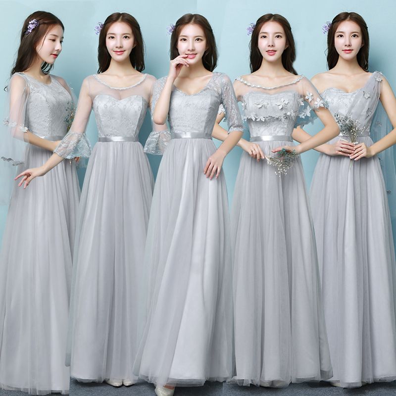 bridesmaid long gown design