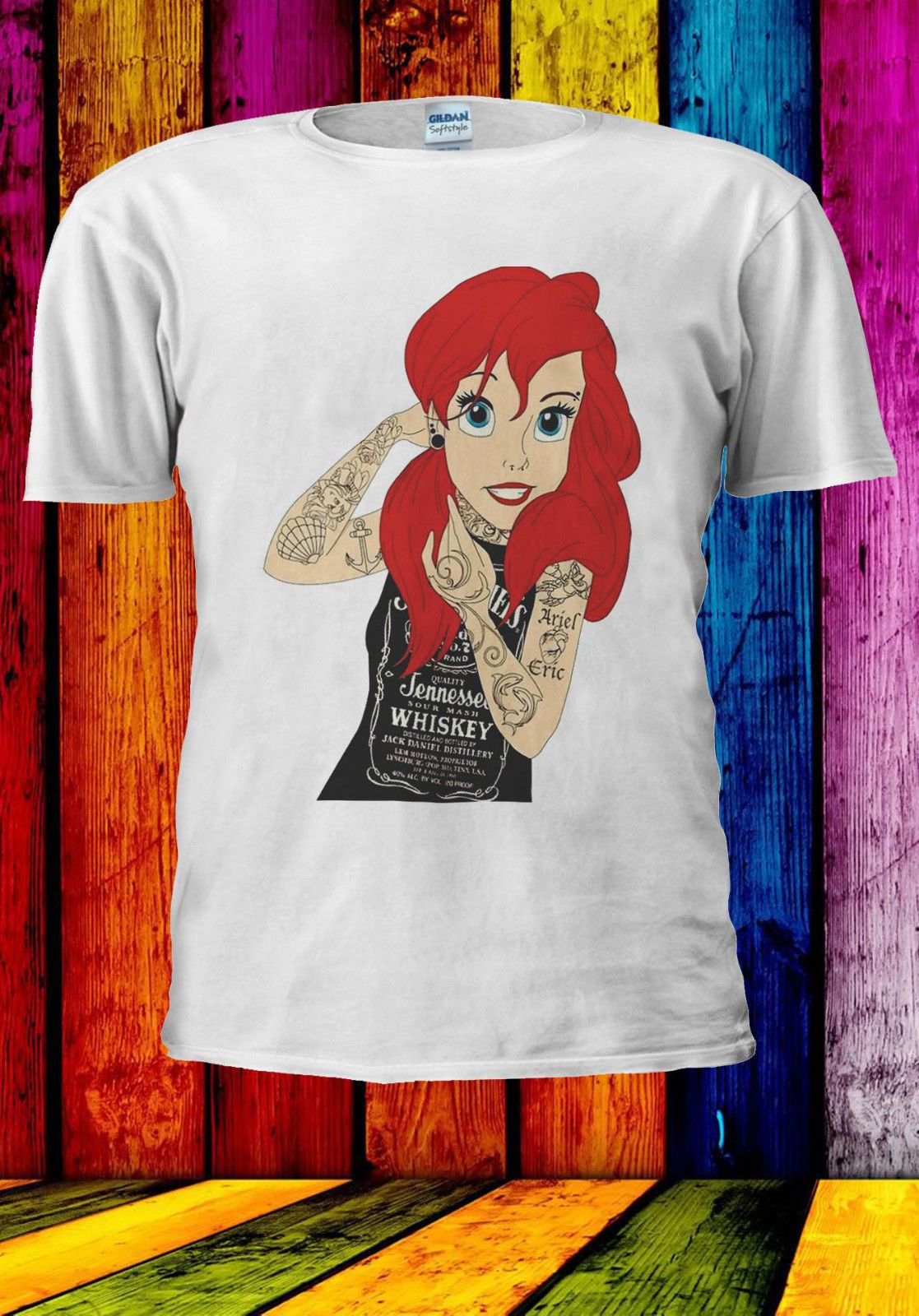 little mermaid t shirt mens