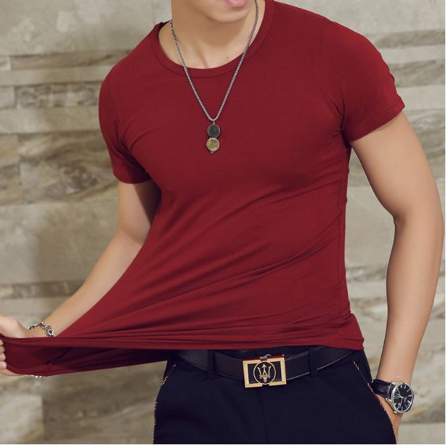 silk t shirt mens