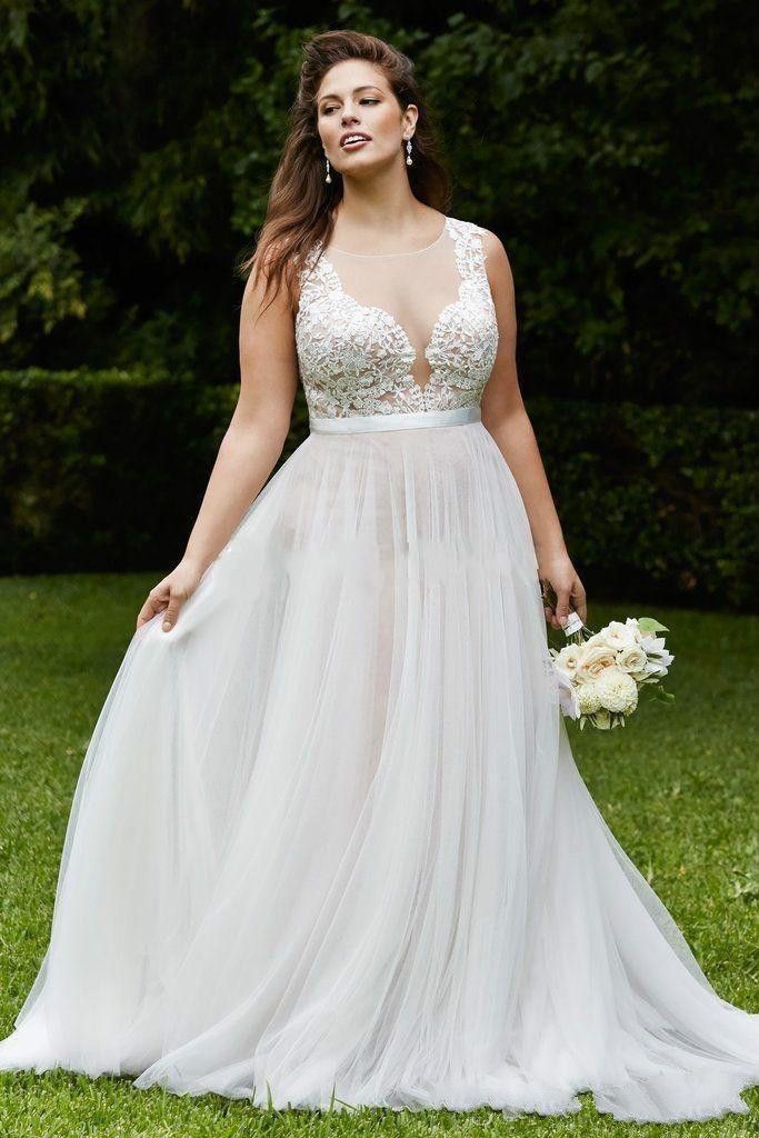 2019 Vintage Country Lace Plus Size vestidos de novia Sheer V cuello una línea de tul 2019 Vintage Country Lace Plus Size vestidos de novia Sheer V cuello una línea de tul