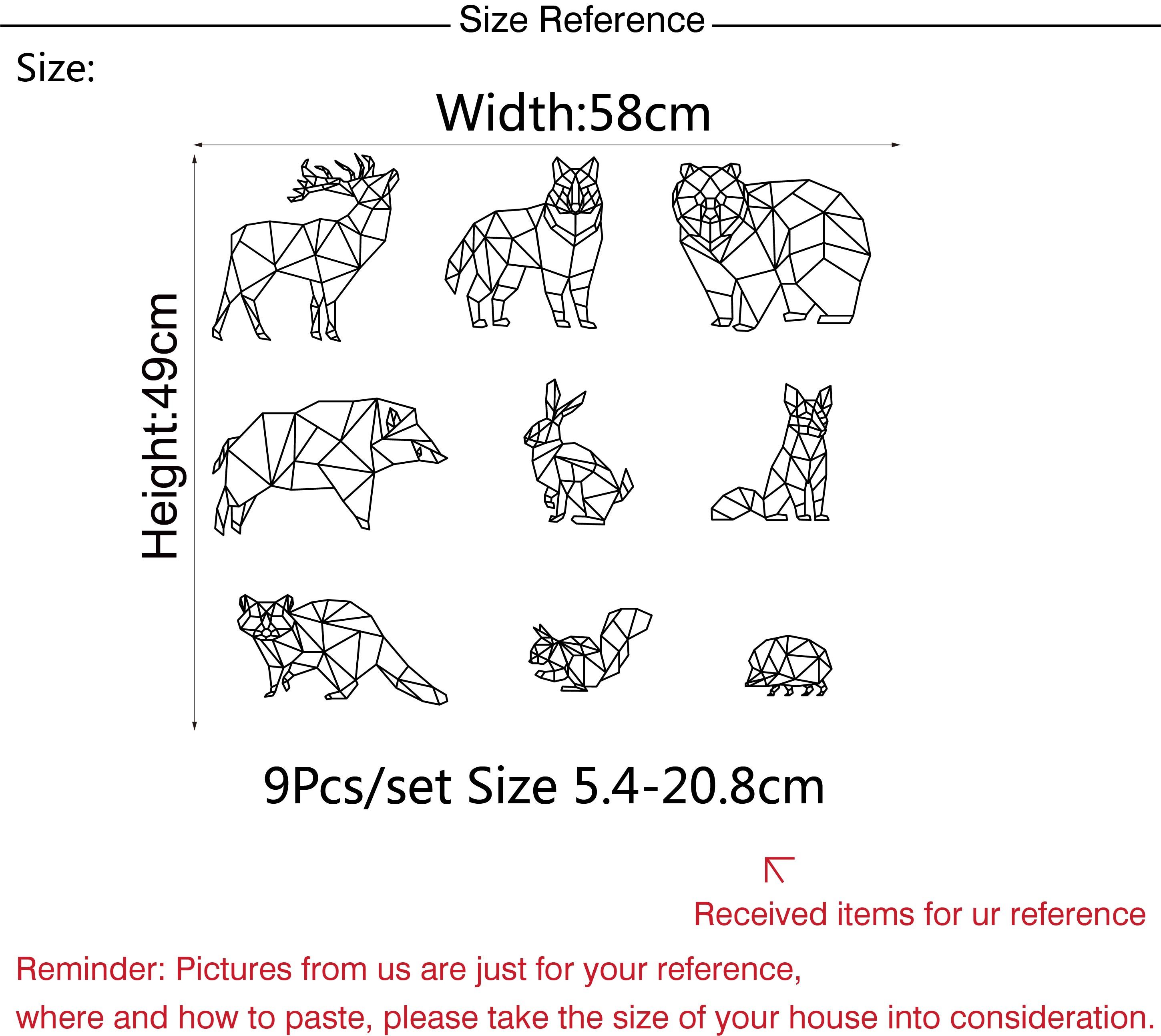 Compre Divertido De La Historieta Geometrica Animal Pegatinas De
