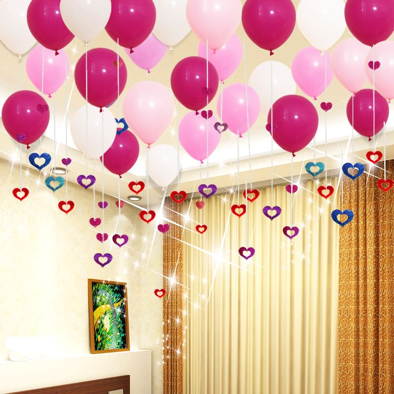 2019 Rain Curtain Ballon Glue Point Balloons Pendant Ribbon