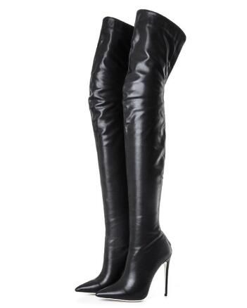 black pointed boots ladies