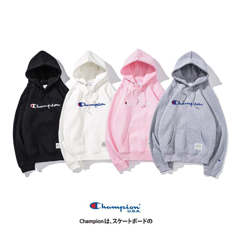 champion embroidered logo hoodie
