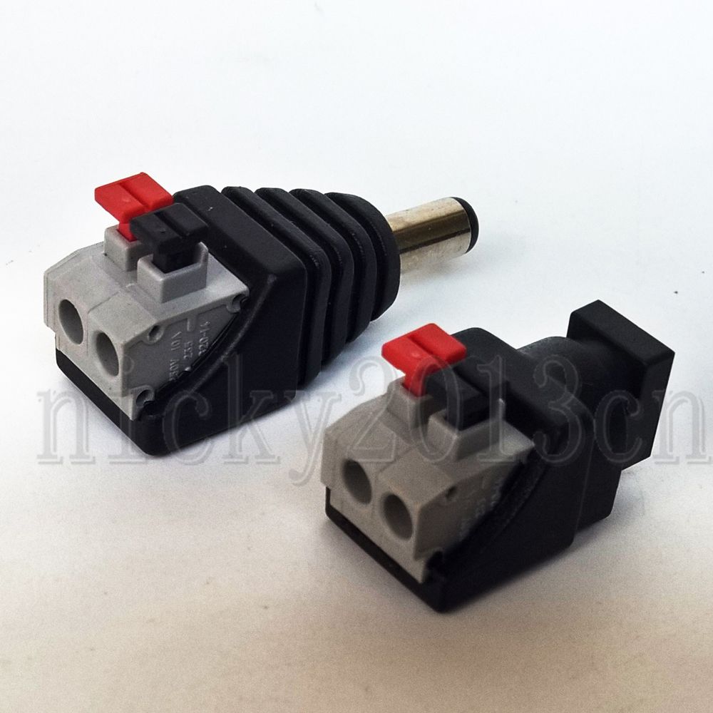 2020 Dc Connector Male Female Jack Plug Adapter 2 1mm 5 5mm Button Down For Led Strip Light From Nicky2013cn 0 35 Dhgate Com