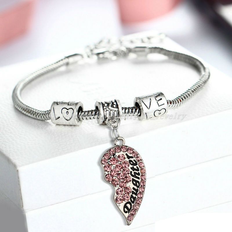 mother daughter charm bracelet