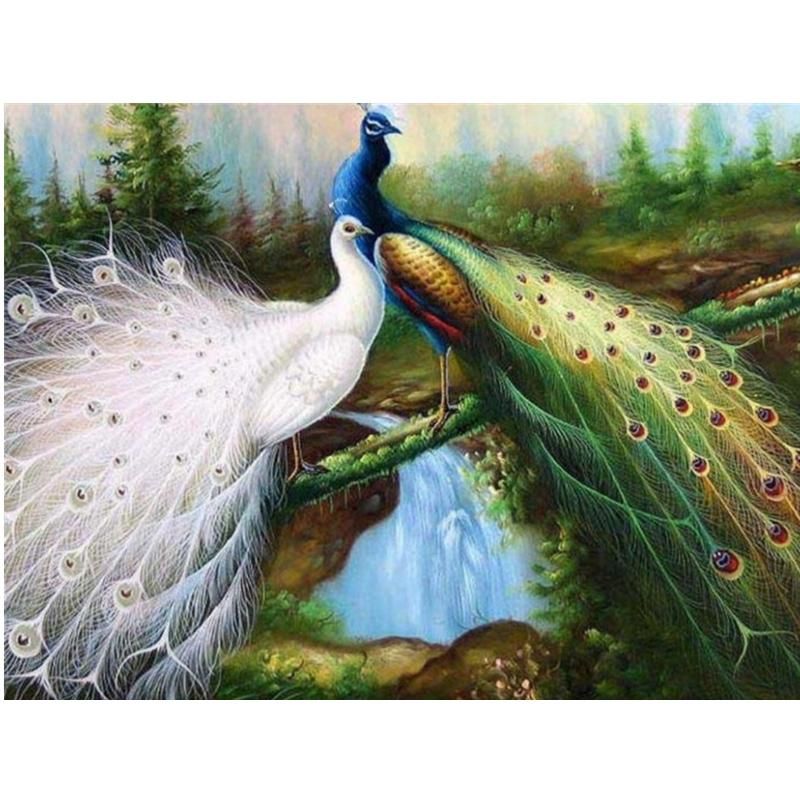 Animaux À faire soi-même Diamant peinture blanc Paon 5D Décorations 6 A Animaux À faire soi-même Diamant peinture blanc Paon 5D Décorations 6 A