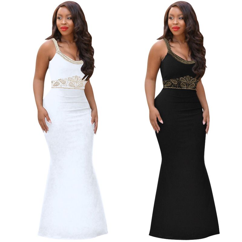 rhinestone maxi dress