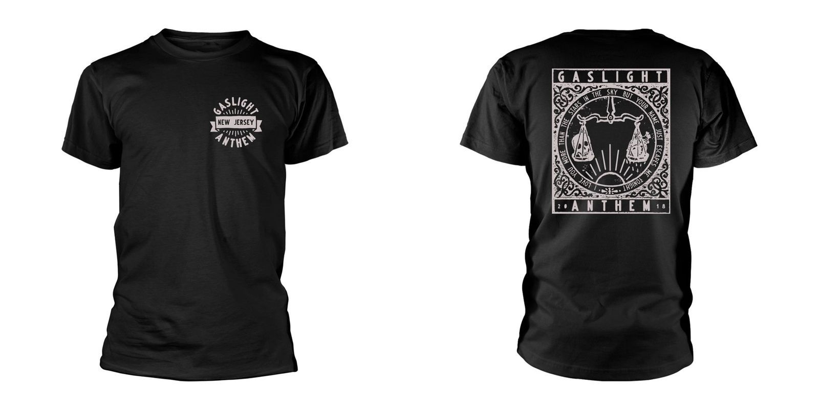 gaslight anthem skull t shirt