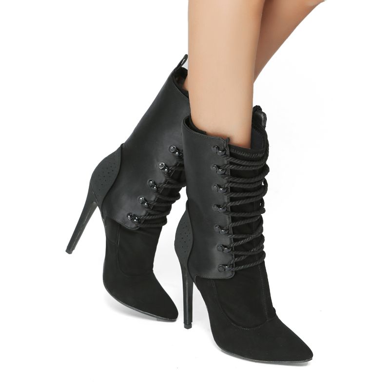 heeled ankle boots pointed