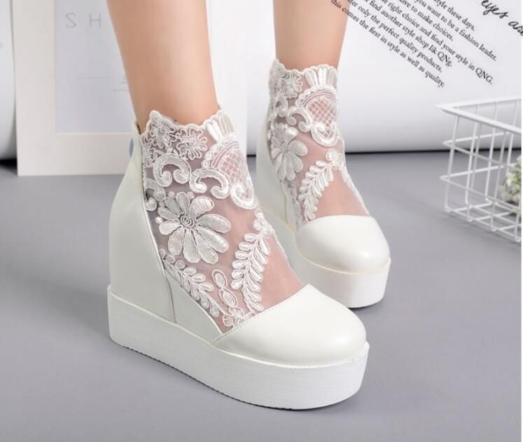 lace wedding boots