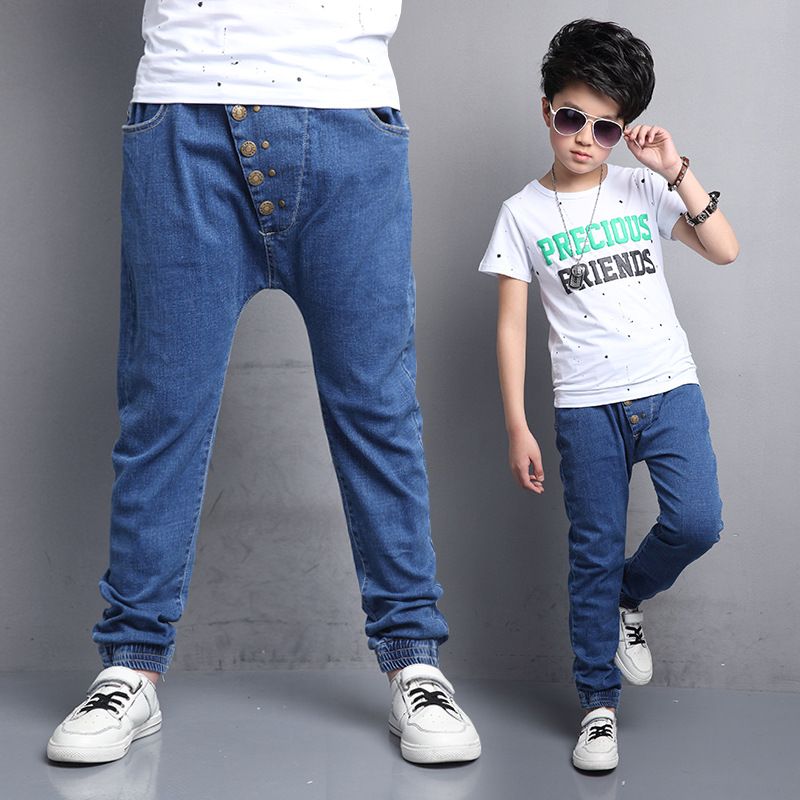 Compra Pantalones De Mezclilla Para Niños Adolescentes Jeans Tamaño Grande  Otoño Niños Pantalones Primavera Niños Partes De Abajo 4 6 8 9 10 12 14  Años Niños Pantalones Harem Barato | Entrega Rápida Y Calidad | Es.Dhgate