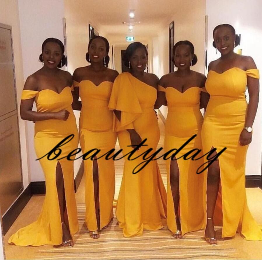 daffodil yellow bridesmaid dresses
