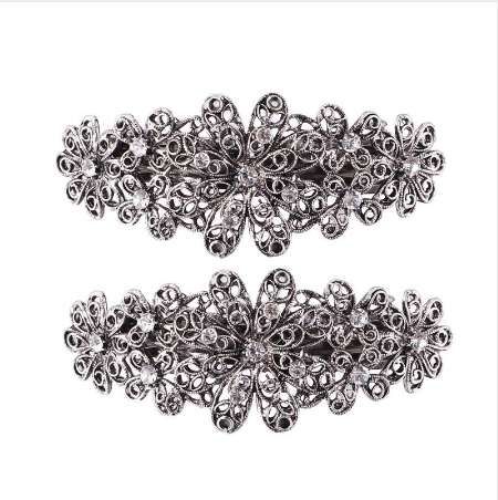 2pcs Women's Spring Fleur Pince à Cheveux Banane Clips épingles à Cheveux Cheveux Accessoires 2pcs Women's Spring Fleur Pince à Cheveux Banane Clips épingles à Cheveux Cheveux Accessoires
