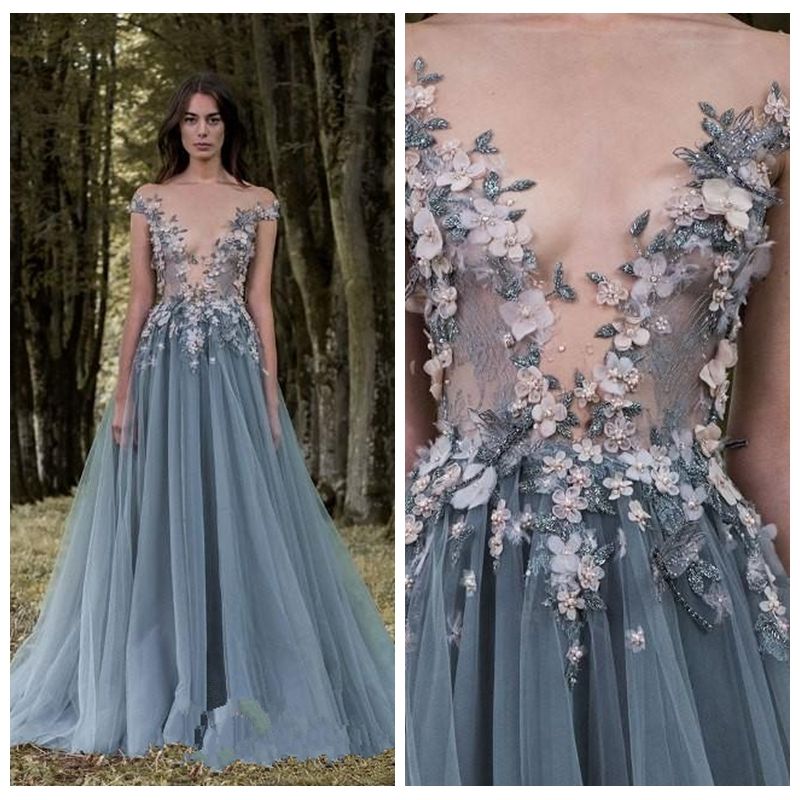 3d floral applique dress