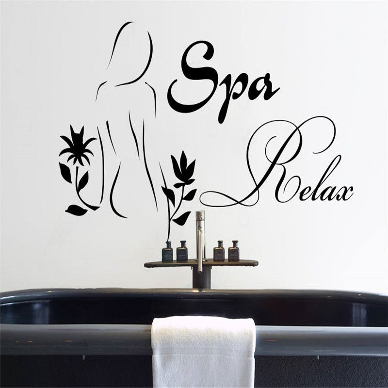 Girls Beauty Salon Wall Decal Modern Design Es Spa Relax Vinyl Stickers Cosmetic Bathroom Interior Woman Pattern Tree
