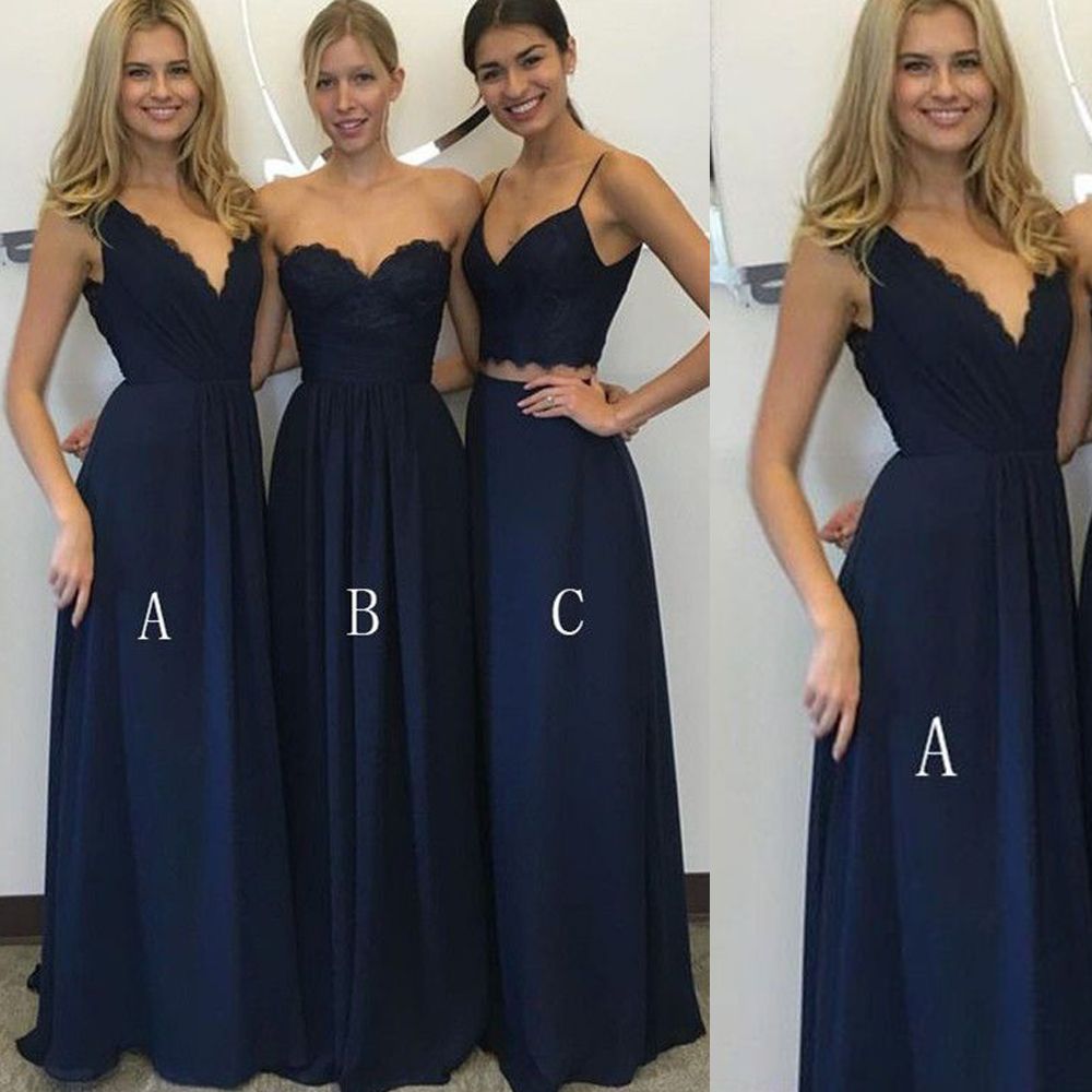 navy bridesmaid dresses