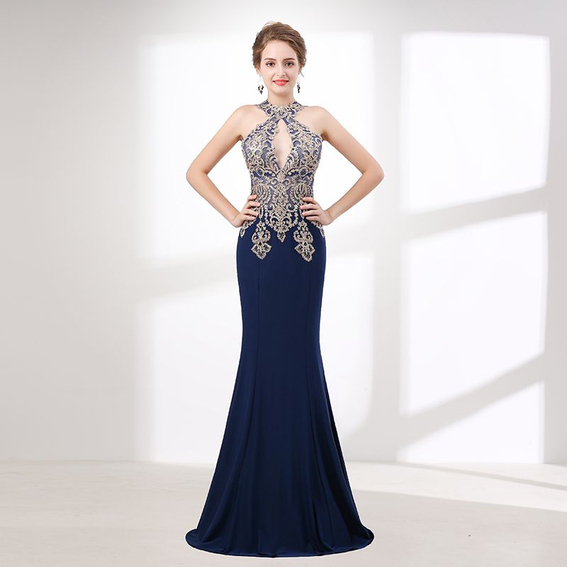 Compra Halter Cuello Alto Vestidos De Noche Sirena Larga En Forma Sexy  Vestidos Transparentes Trajes De Noche Vestido De Noche De Alfombra Roja  Barato | Entrega Rápida Y Calidad | Es.Dhgate