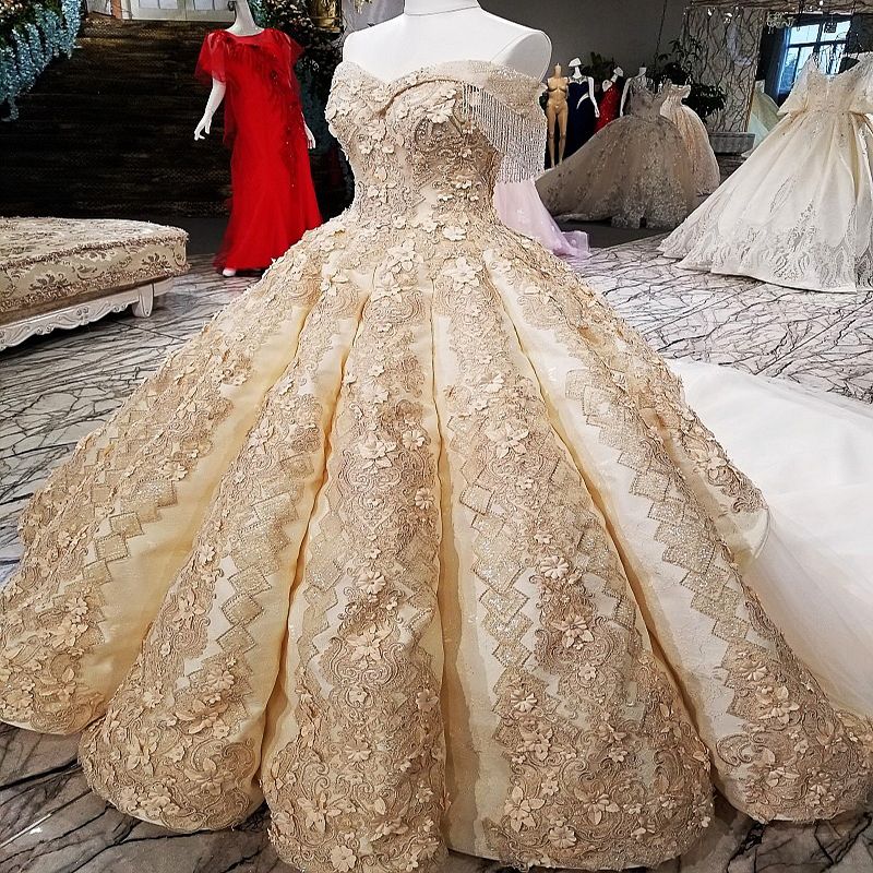 champagne color quince dress