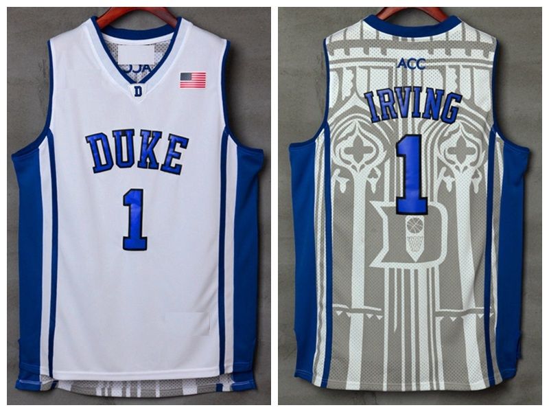 Youth Duke University #1 Kyrie Irving White Embroidery Jerseys - Kyrie  Irving Jersey - Duke Jersey 