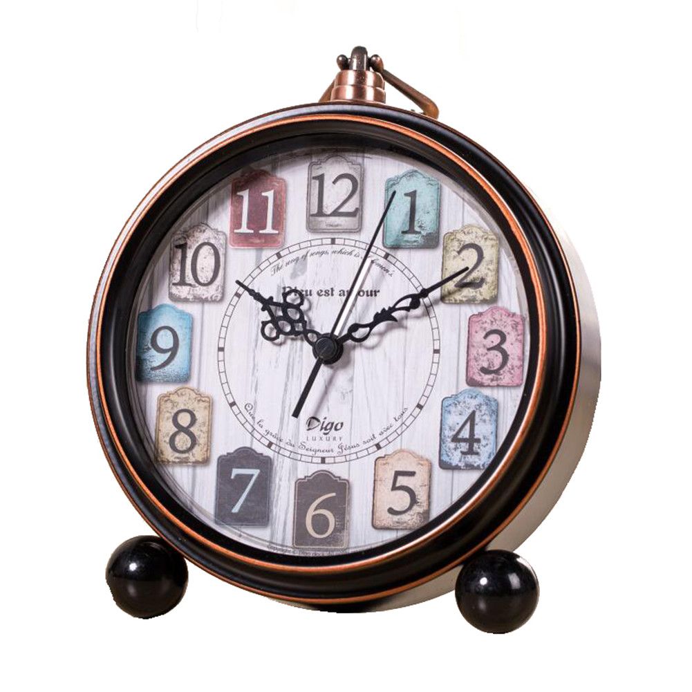satin al yaratici ogrenci masa saati yatak odasi calisma ofisi icin dekoratif saat kisilik retro calar saat ferforje tl154 73 dhgate comda