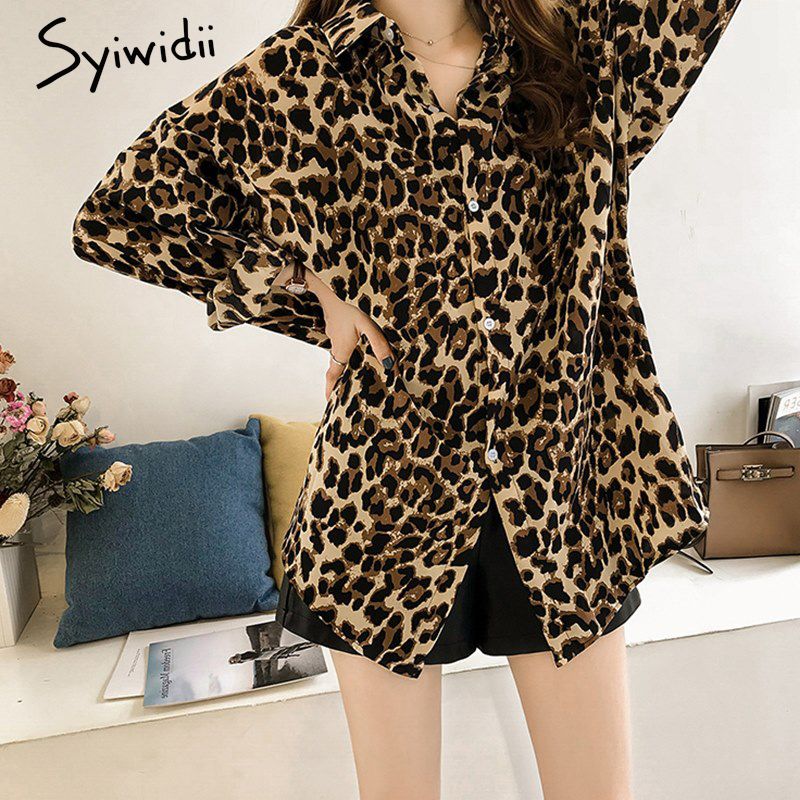 Incorrecto Fácil de leer Guión Syiwidii ​​Blusa Larga Con Estampado De Leopardo Oversize Plus Size Camisa  Para Mujer Cuello En V Manga Larga Blusas Con Botones Otoño Invierno 2018  Tops 4XL De 24,59 € | DHgate