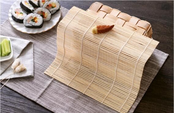 1Pcs Sushi Mat Bamboo Sushi Roller Maker Rice Ball Mold Kitchen