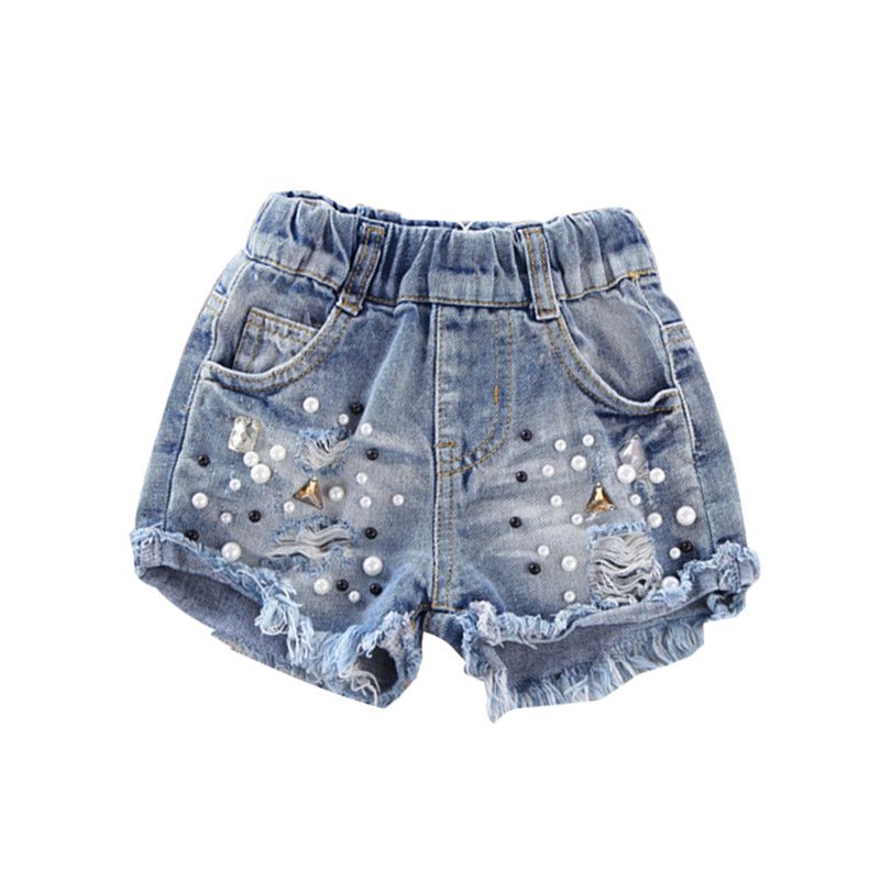 Acquistare Pantaloncini Di Jeans Delle Ragazze Nappe Jeans Strappati Bambini  Ragazza Di Stile Europeo Perle Blue Jean Pantaloni Bambini Pantaloni Corti  Economico | Consegna Veloce E Qualità | DHgate Italy