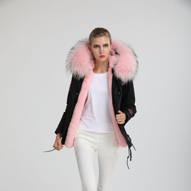 pink fur hooded jacket,www.macj.com.br