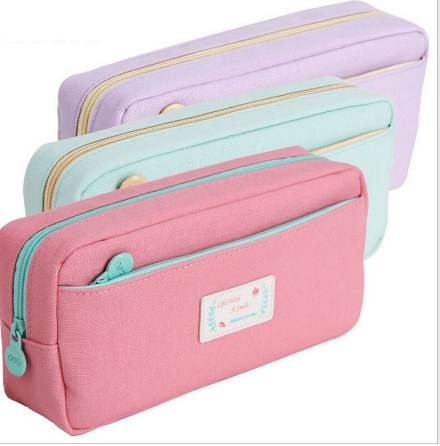 Details about   Canvas Pencil Cases Stationery Pouch 