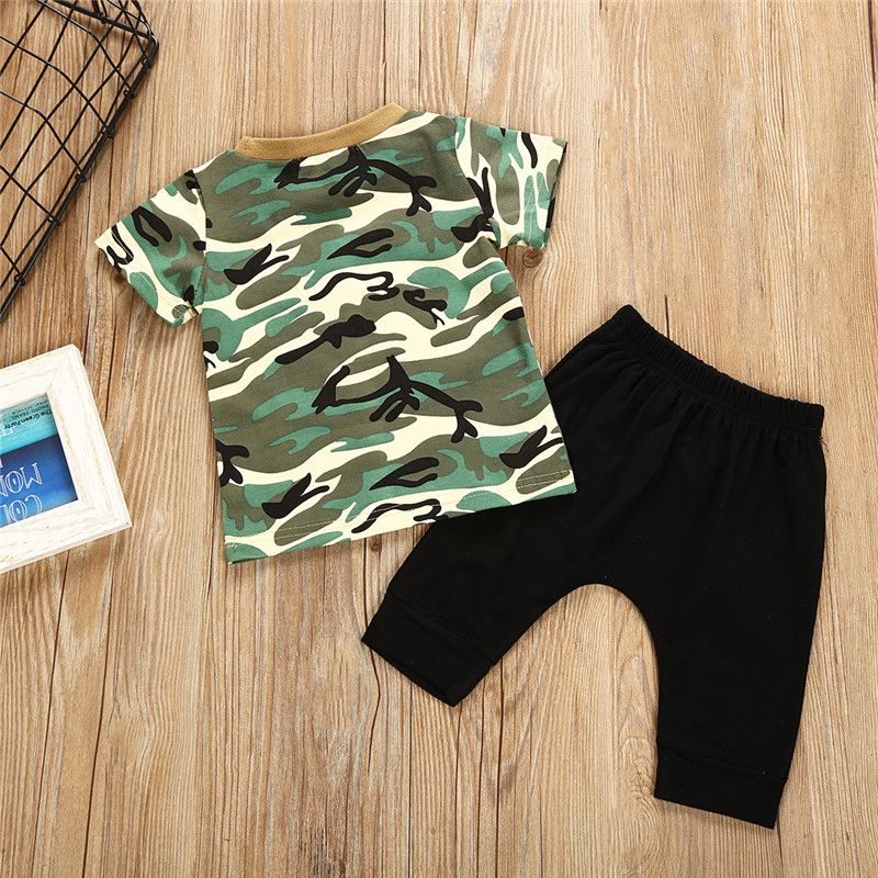 Compra 2018 Summer Baby Boy Clothes Camuflaje Carta T Shirt Tops + Negro  Harem Pantalones Niños Niños Conjuntos Set Ropa De Niños Pequeños Conjuntos  1 5Y Barato | Entrega Rápida Y Calidad | Es.Dhgate