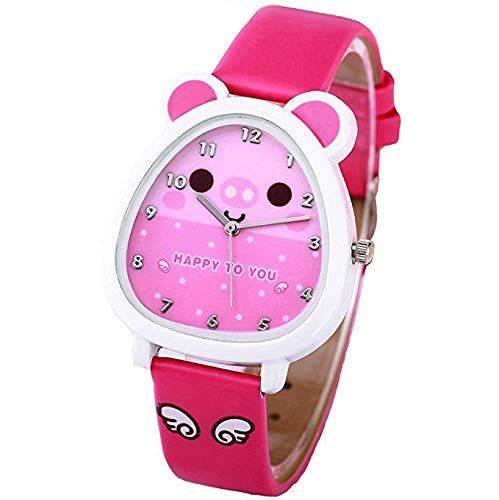piso Charlotte Bronte El propietario Reloj para niñas, Reloj Time Teacher con relojes de banda de cuero de dibujos animados en piso Charlotte Bronte El propietario Reloj para niñas, Reloj Time Teacher con relojes de banda de cuero de dibujos animados en