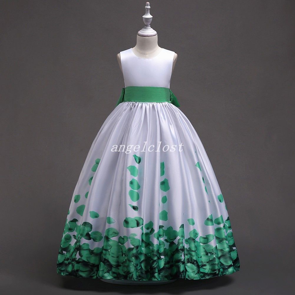 lime green flower girl dresses