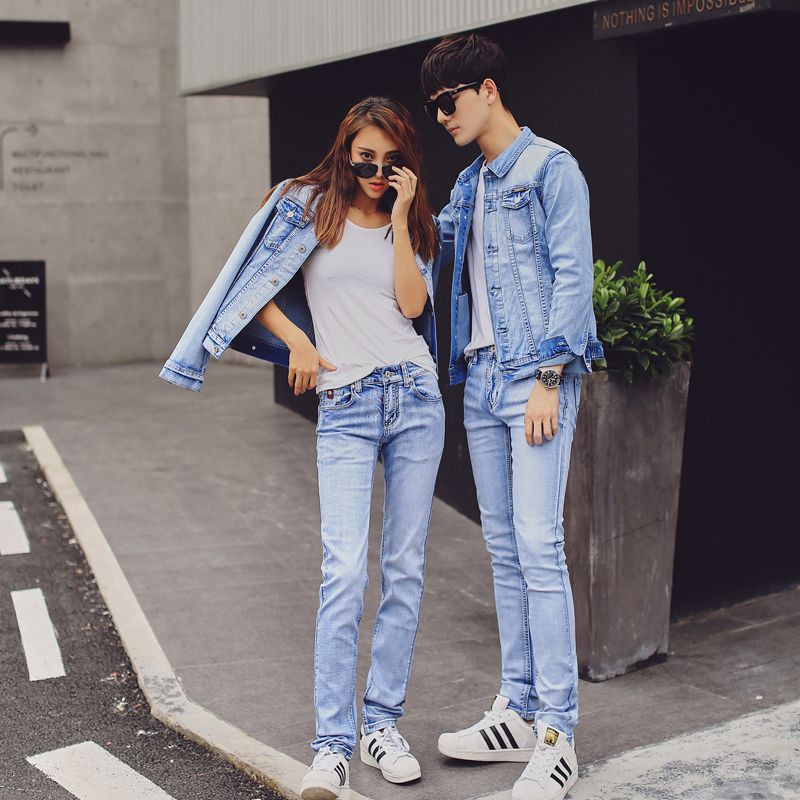 A Pair Of Jeans And Ladies Jeans Jacket 
