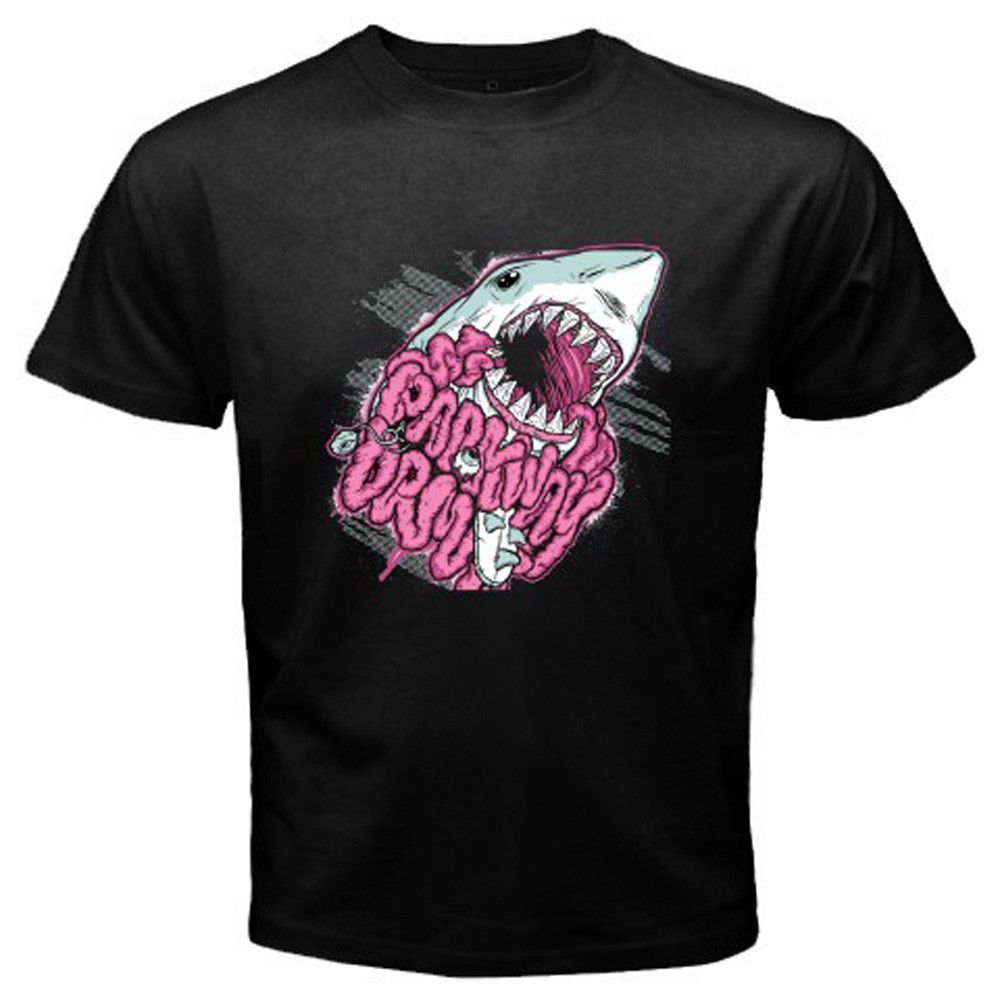 New Parkway Drive Rock Band Shark Logo Punk Metal Mens Black T Shirt Size S 3xl 100 Cotton Brand New T Shirts T Shirts In A Day Awesome Tee Shirt Designs From