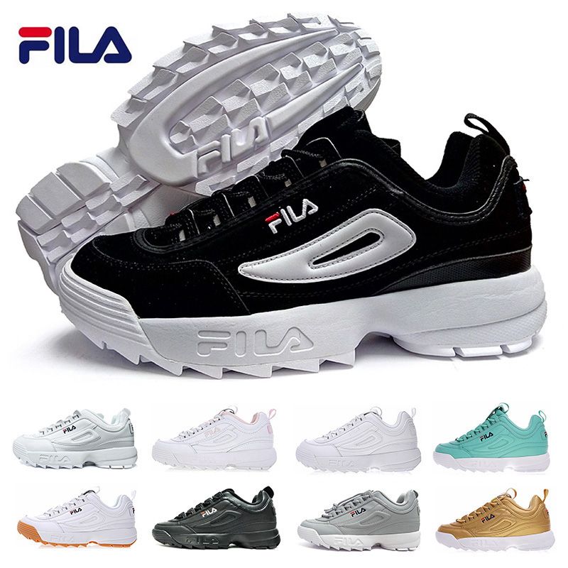 fila disruptor 2 womens black and white