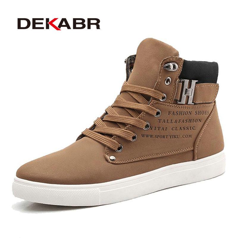 DEKABR 2018 Calientes Hombres Zapatos de Moda Piel Cálida Botas de Invierno de Los Hombres